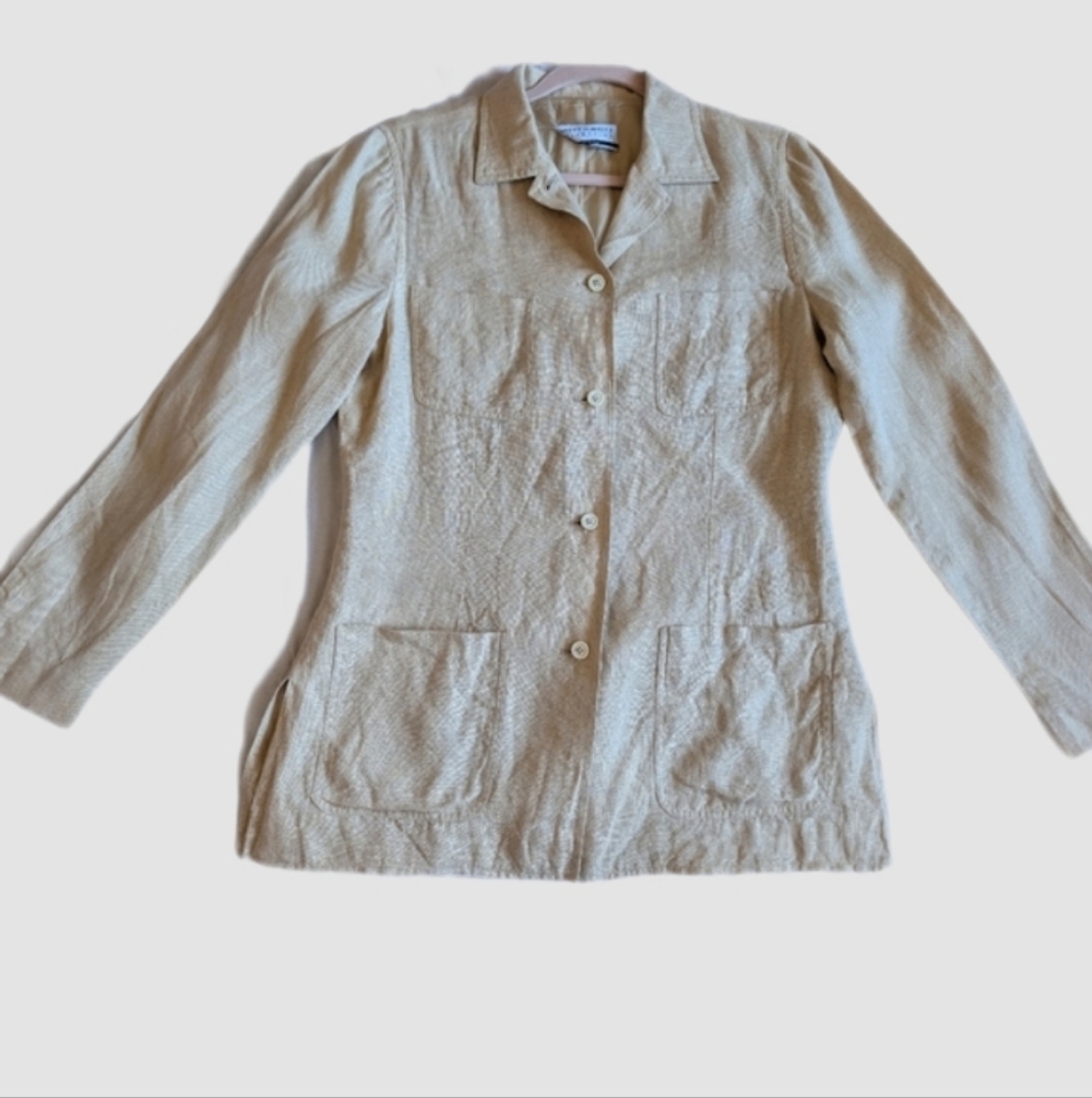Saks Fifth Avenue Collection Linen Blazer Jacket Size 6US(40Eur)